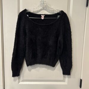 Victoria's Secret Black Fuzzy Sweater